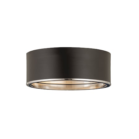 Arlo 3 Light Flush Mount, Matte Black